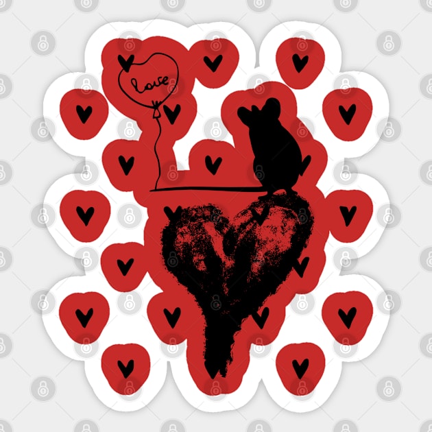 Rat Lover Gift Sticker by RankShop